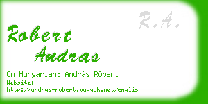 robert andras business card
